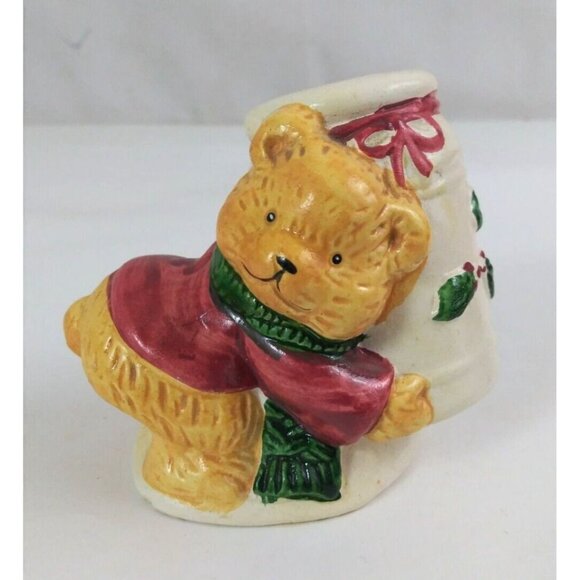 Vintage Seasons Collection Teddy Bears Christmas 3.5" Salt & Pepper Shakers - Picture 2 of 13